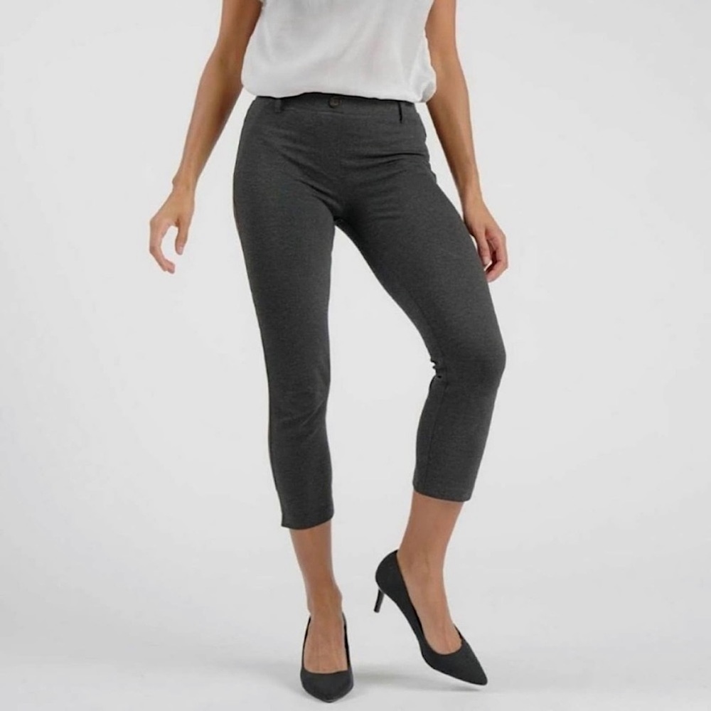Betabrand Women’s Cropped Classic Dress Pants Yoga Pants‎ Charcoal Grey Small